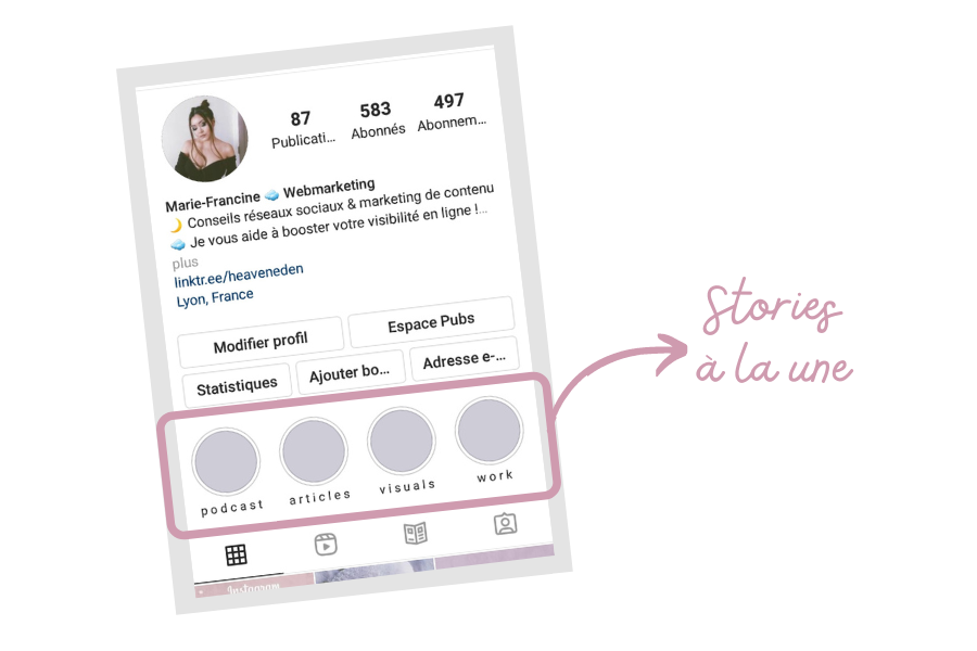 Instagram : Stories à la une